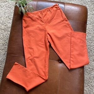 Fendi high waist straight ankle/crop pants SZ 40 (US 4) in burnt orange